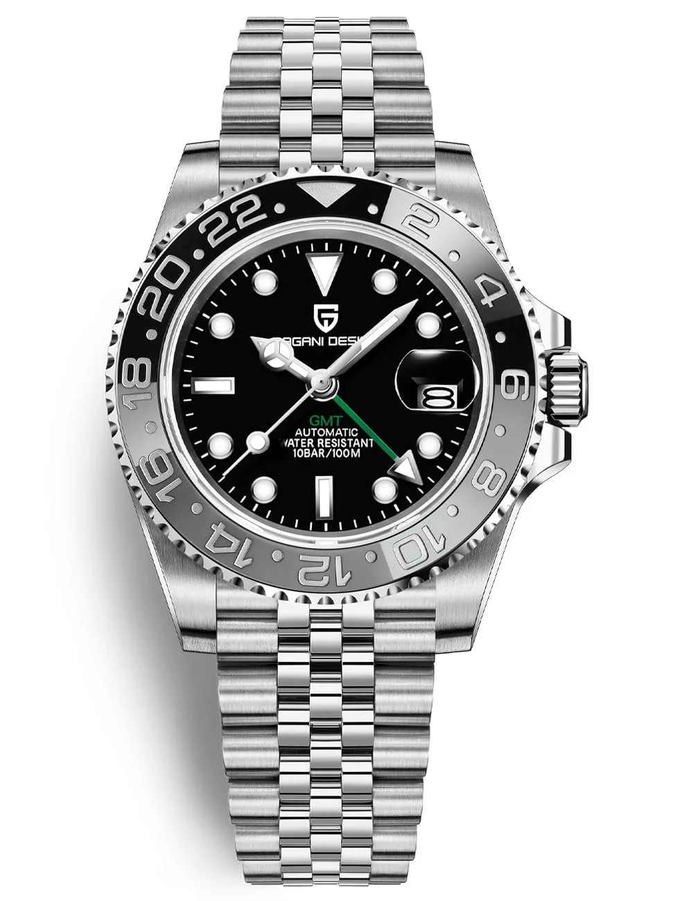 Часы Pagani Design Мужские Автоматические Механические GMT Dual Time Zone Наручные Часы Нержавеющая Сталь Двухцветный Керамический Безель 100 м Водонепроницаемые PD-1662, фото №1 Часы Pagani Design Мужские Автоматические Механические GMT Dual Time Zone Наручные Часы Нержавеющая Сталь Двухцветный Керамический Безель 100 м Водонепроницаемые PD-1662, фото №1