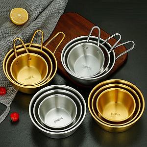 Миска Glänzende из нержавеющей стали для рисового вина и соусов, 7 шт synthetic.ua - Фото 1