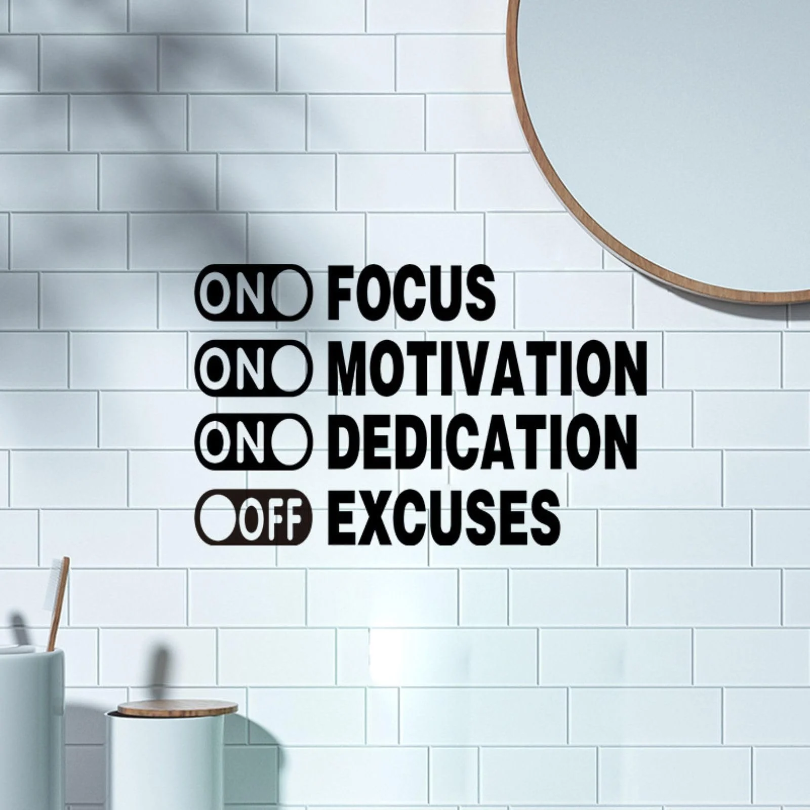 Наклейка на стіну Inspirational Focus Мотиваційні цитати Вінілова Знімна Чорна, фото №3