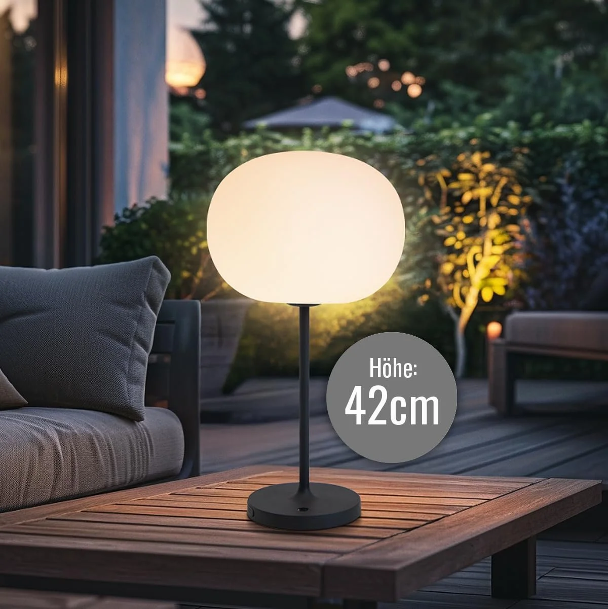 Настільна лампа 8 seasons design Glowing Elegance LED акумуляторна вулична 42 см USB-C, фото №7