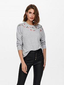 Пуловер ONLFIE LIFE L/S PULLOVER CC KNT 15232538-Light Grey Melange ONLY Сірий L - Фото 1