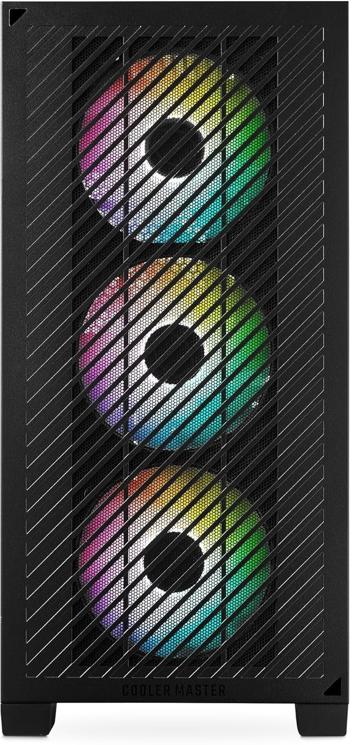 Корпус Cooler Master Elite 301 ARGB Black / Mini Tower / Micro-ATX / 3x120mm ARGB / Glass / USB Type-C, фото №3 Корпус Cooler Master Elite 301 ARGB Black / Mini Tower / Micro-ATX / 3x120mm ARGB / Glass / USB Type-C, фото №3
