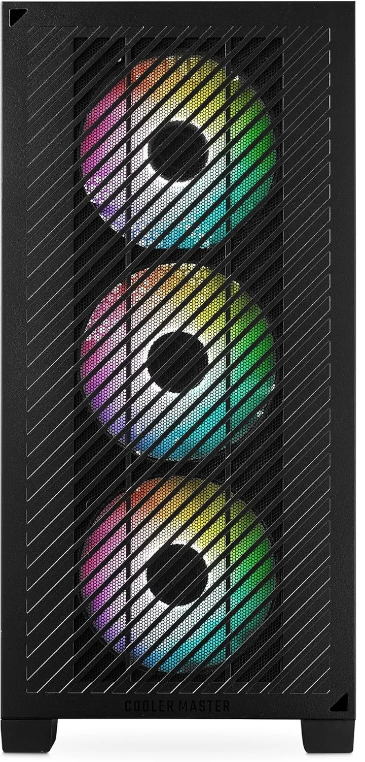 Корпус Cooler Master Elite 301 ARGB Black / Mini Tower / Micro-ATX / 3x120mm ARGB / Glass / USB Type-C, фото №3