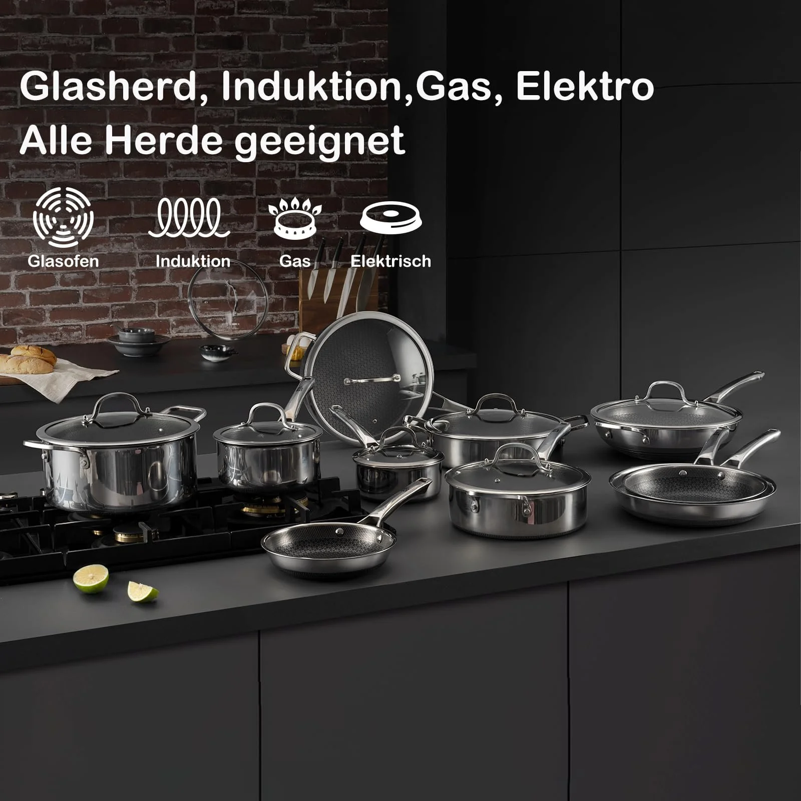 Сковорідка-Вок SNOWCLAD, 30 см, Антипригарна з кришкою, фото №4