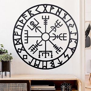 Наклейка на стену Viking Compass Runes - Фото 1