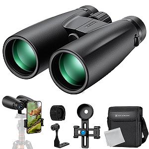 Бинокль K&F Concept 12 x 50 HD Чёрный BAK4 с держателем для мобильного телефона и переходным креплением для штатива - Фото 1