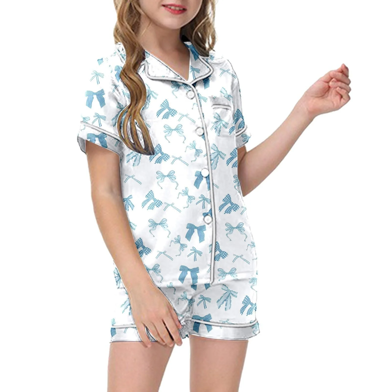 Комплект дитячої піжами (2 шт.) Літня піжама для дівчинки, фото №1 Комплект дитячої піжами (2 шт.) Літня піжама для дівчинки, фото №1