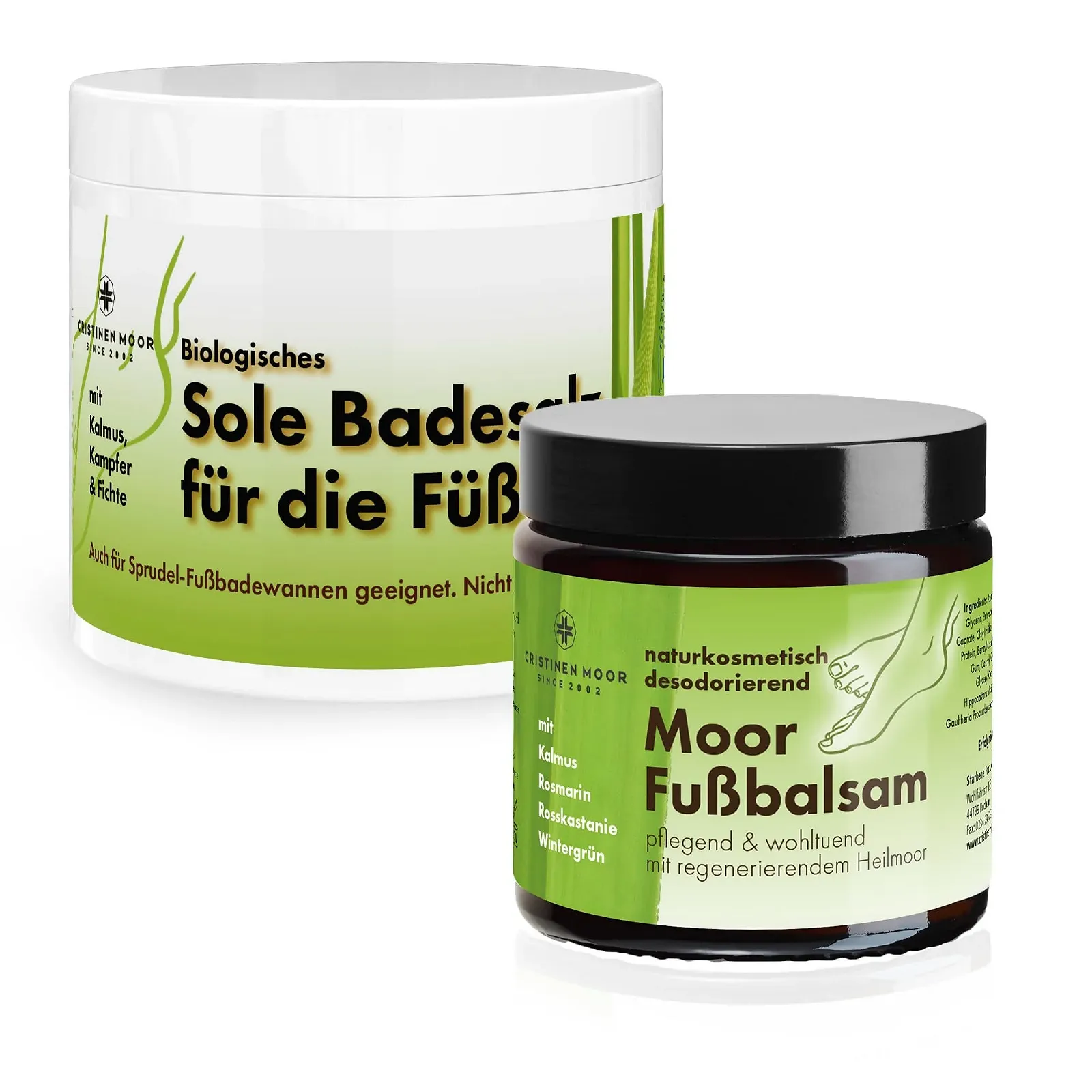 Набор для ног Moor Foot Balm 110 ml и органическая соль для ванн 500 g натуральная косметика, фото №1