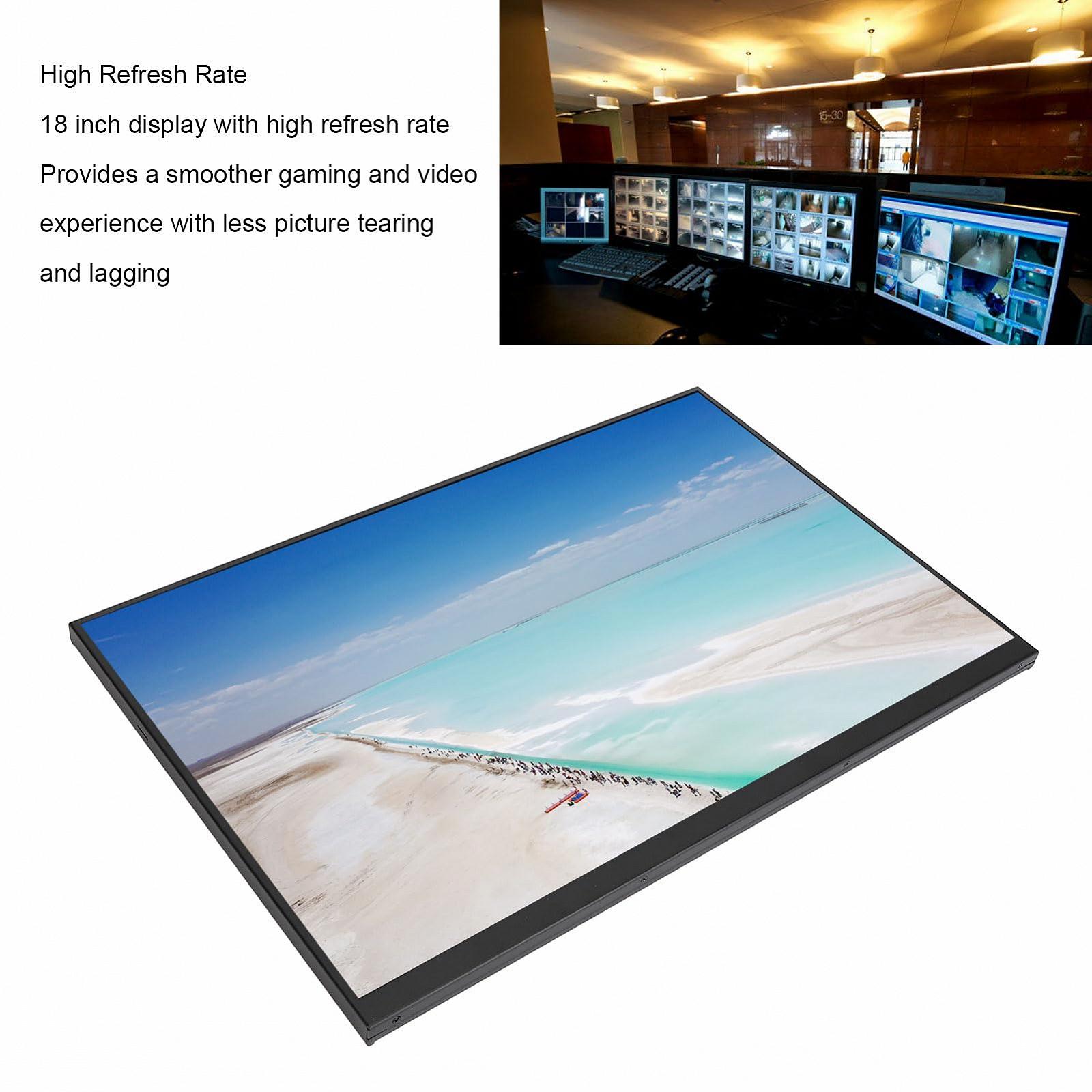 Монітор ASHATA Portable Display 18 дюймів HD 1920 x 1280 IPS USB C HDMI Ігровий Дисплей, фото №3