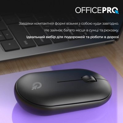 Мышка OfficePro M185B Silent Click Wireless Black (M185B), фото №12 Мышка OfficePro M185B Silent Click Wireless Black (M185B), фото №12