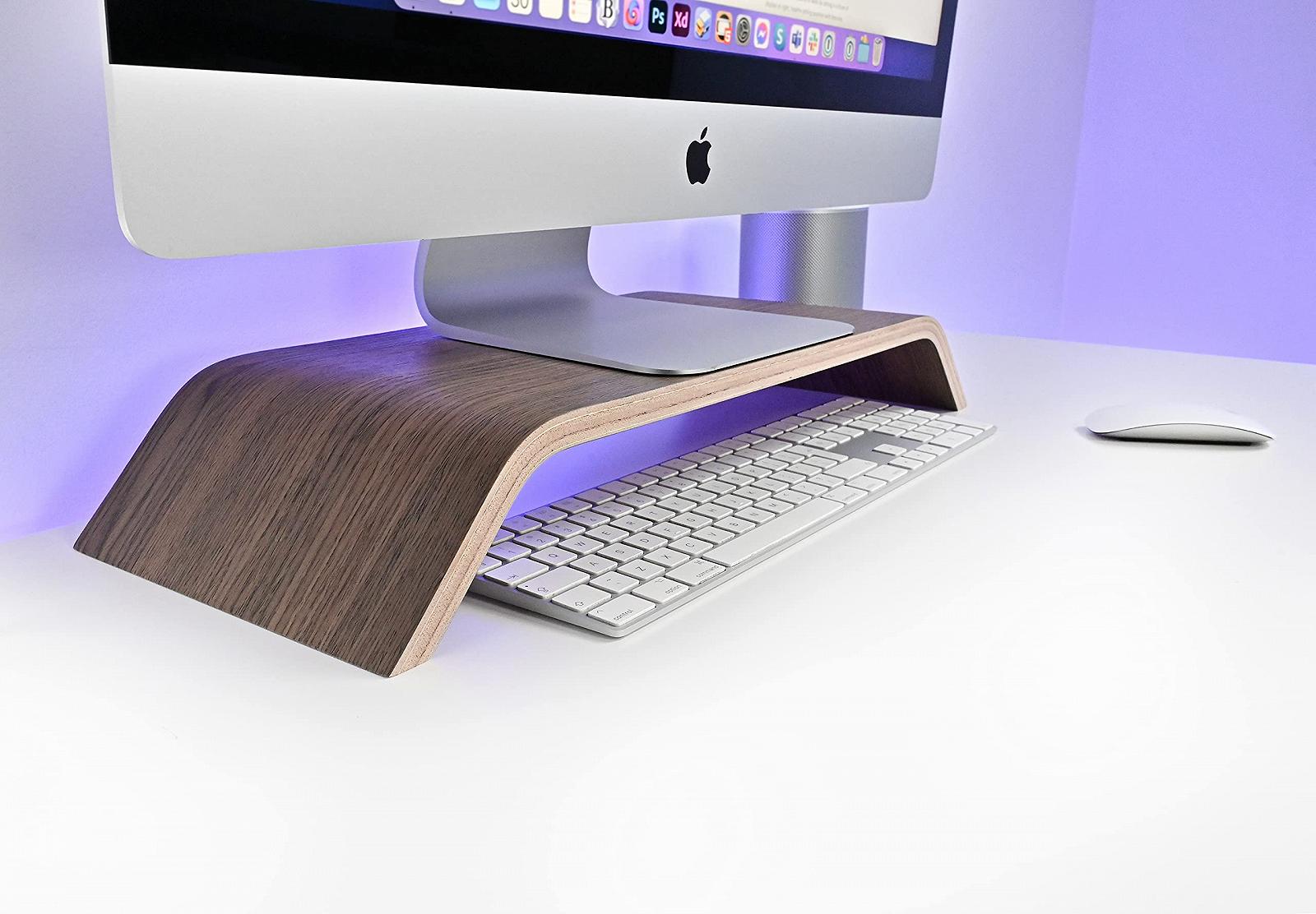 Підставка для ноутбука дерев'яна Міцна Портативна Офісна Колір світлий дуб, фото №3