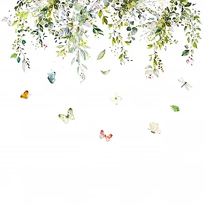 Наклейки на стіну Зелене листя рослин 2 шт. Зелені synthetic.ua - Фото 1