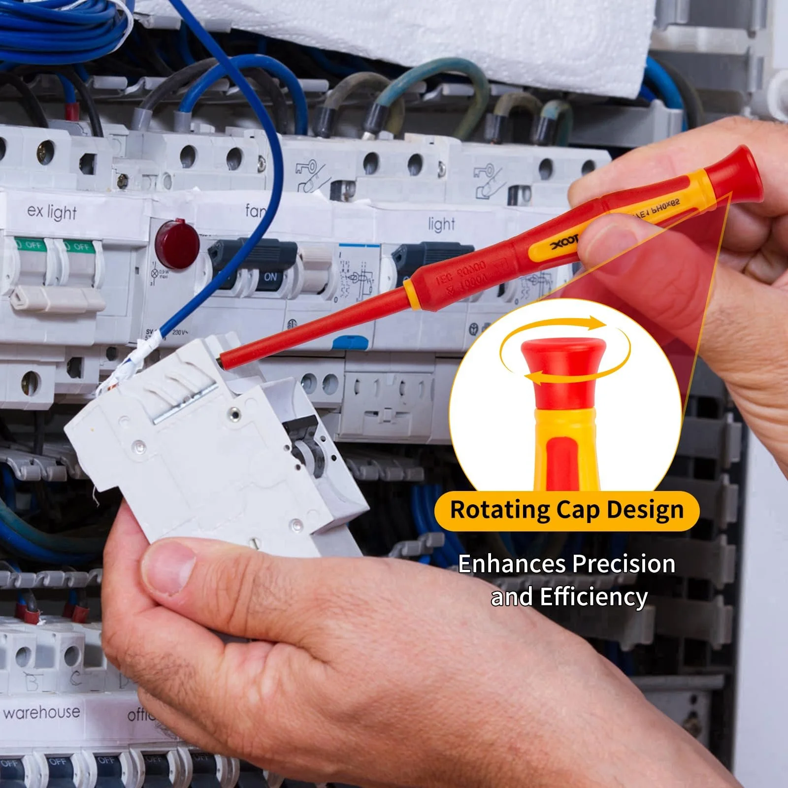 Набір ізольованих прецизійних викруток XOOL 6 предметів 1000V VDE Phillips Slotted Magnetic Tips, фото №3