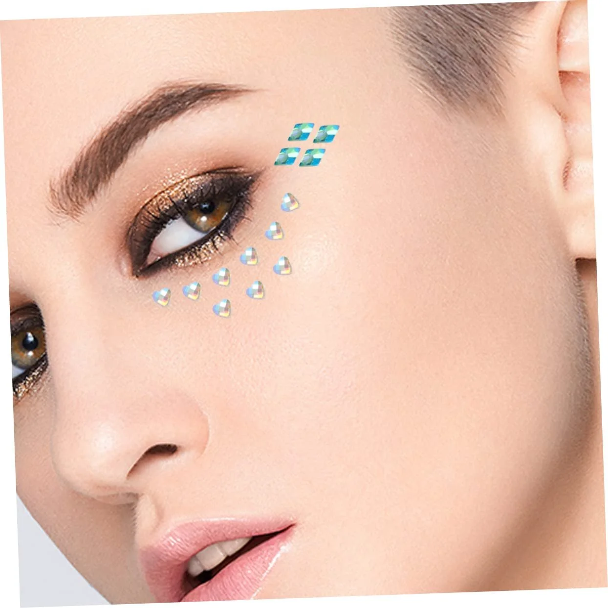 Стрази Healvian для макіяжу, 5 аркушів, блискучі камені для очей та обличчя для святкового макіяжу, фото №8
