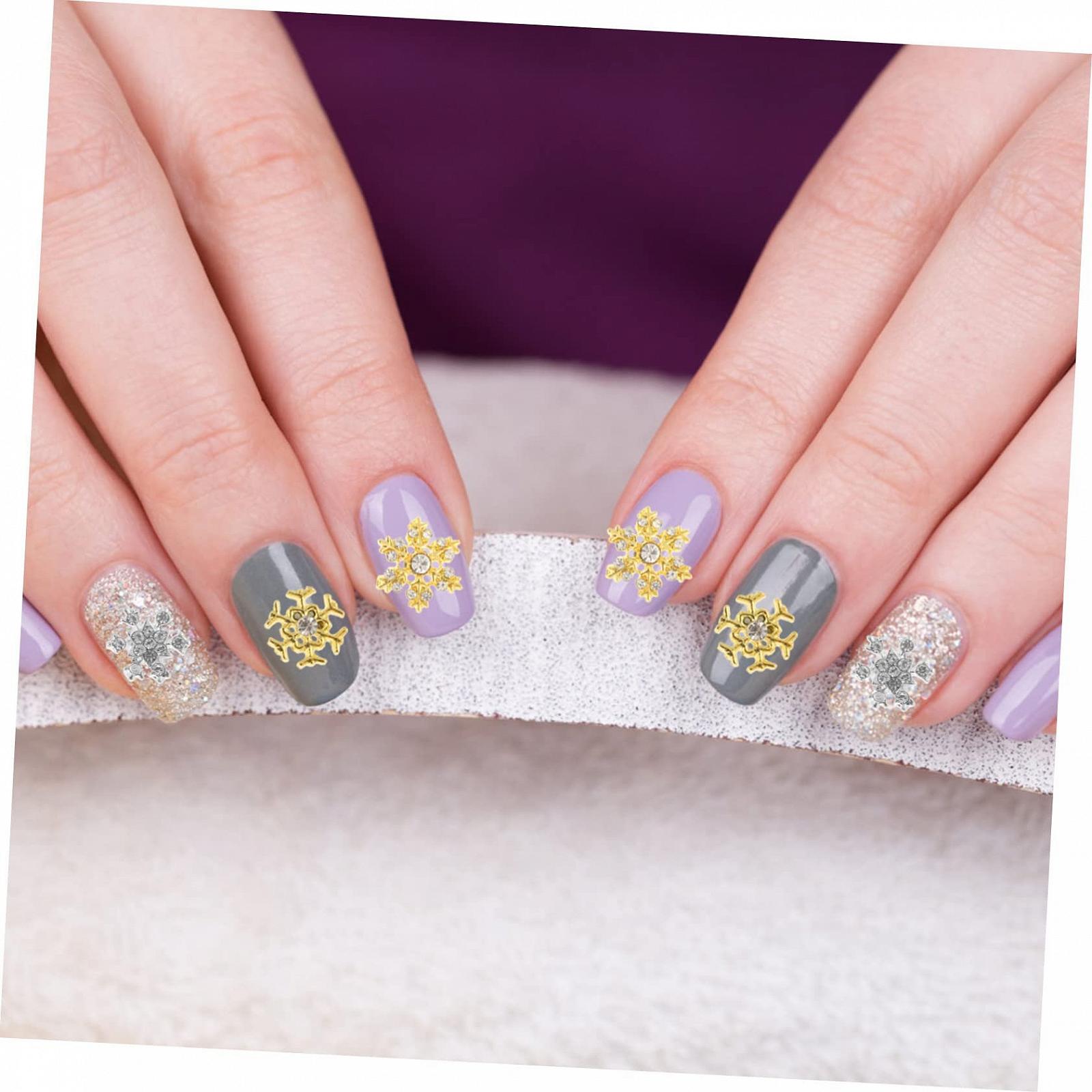 Украшение для ногтей Тип Снежинки Beavorty 200 шт. Стильное украшение для ногтей для творческого маникюра. Подходит для начинающих и профессионалов для праздников и особых случаев, фото №7