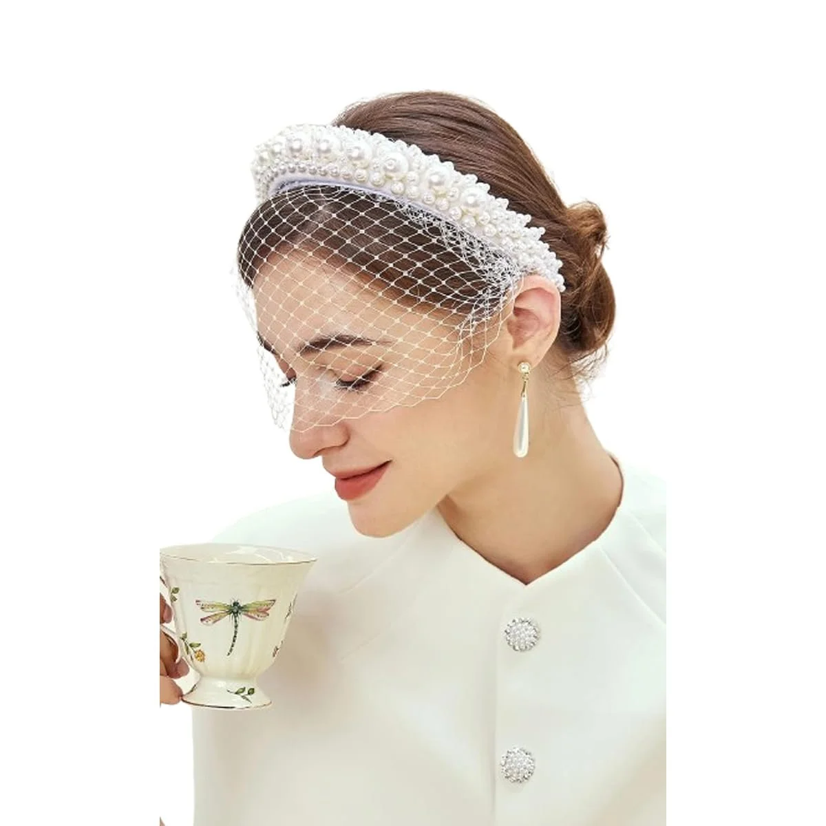 Обруч на голову в стилі 1920-х років з сіткою, фото №1 Обруч на голову в стилі 1920-х років з сіткою, фото №1