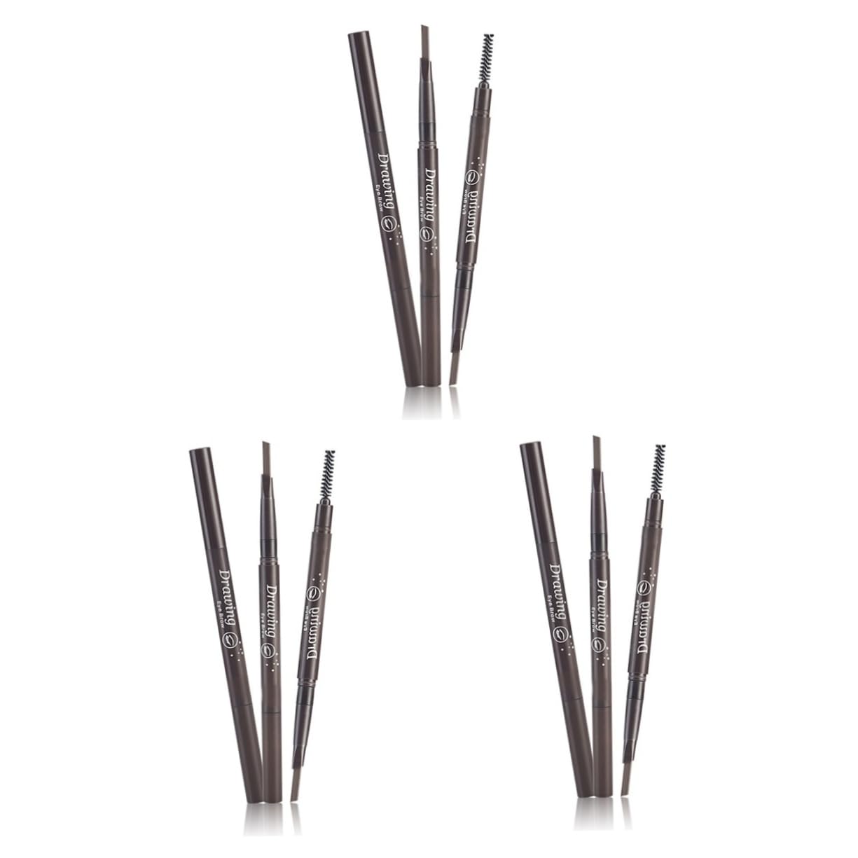 Олівець Beaupretty 3 Stück Augenbrauenfüller Brauenpinsel Augenbrauen-spoolie-pinsel Kaffee Microblading-stift Rotieren, фото №7