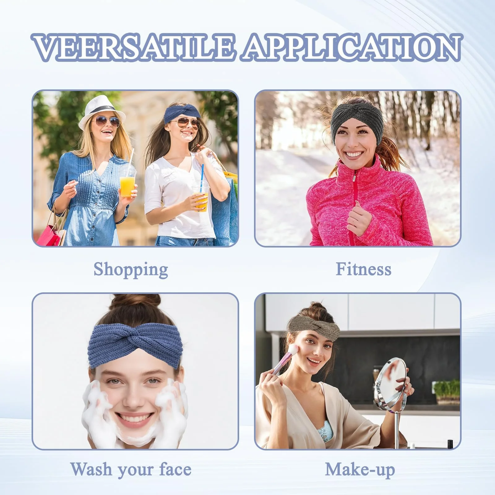 В'язана Пов'язка на Голову Жіноча Зимова Тепла, фото №5