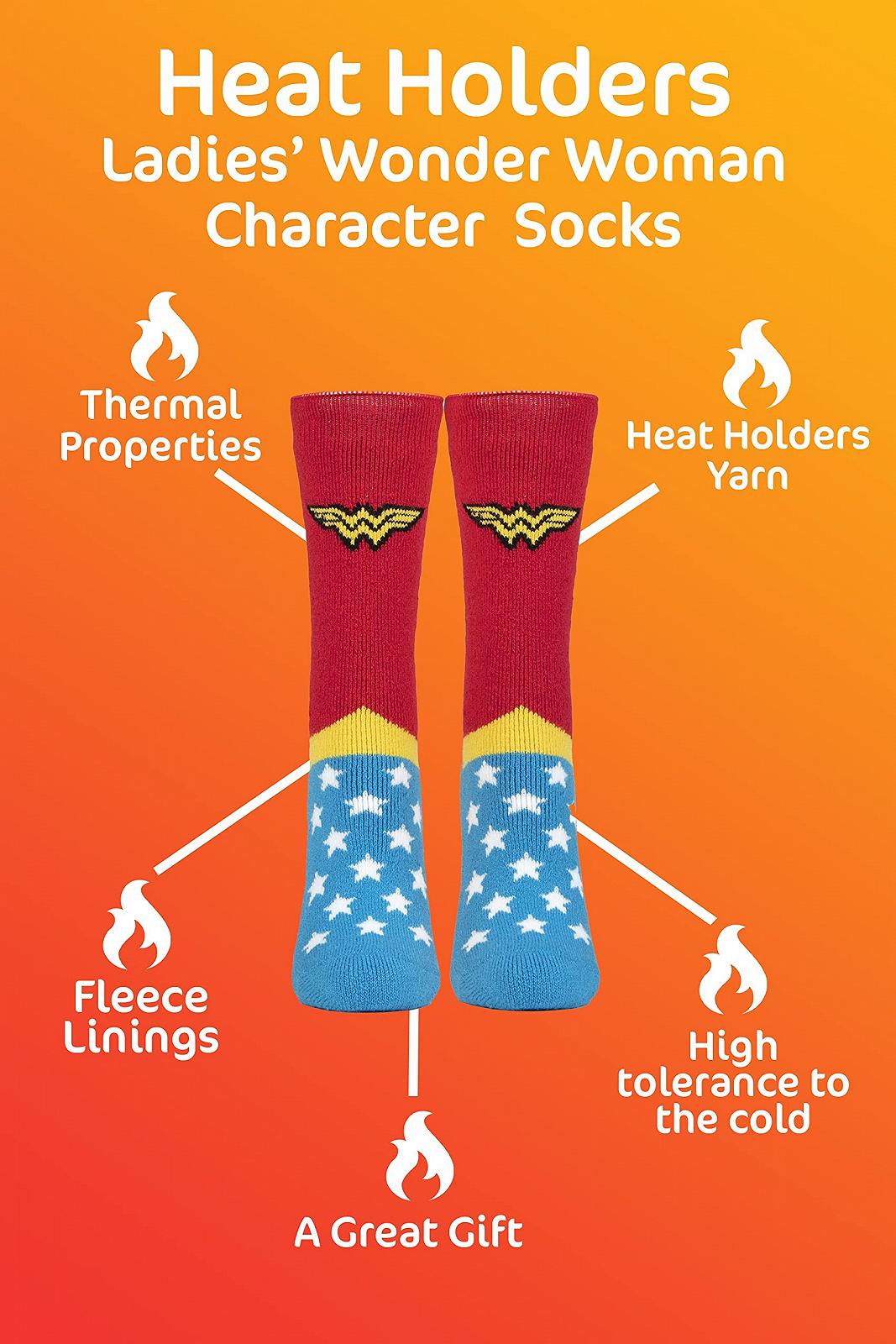 Шкарпетки Heat Holders Wonder Woman Теплі Пухнасті, фото №3