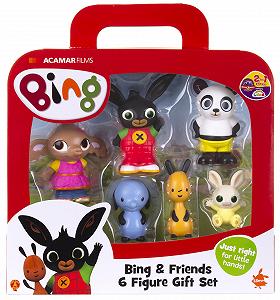 Набор фигурок Giochi Preziosi Bing из 6 штук, Bing, Flop, Sula, Amma, Pando и Padget, разноцветные детали и размеры в масштабе, Bing 8 см высотой synthetic.ua - Фото 1