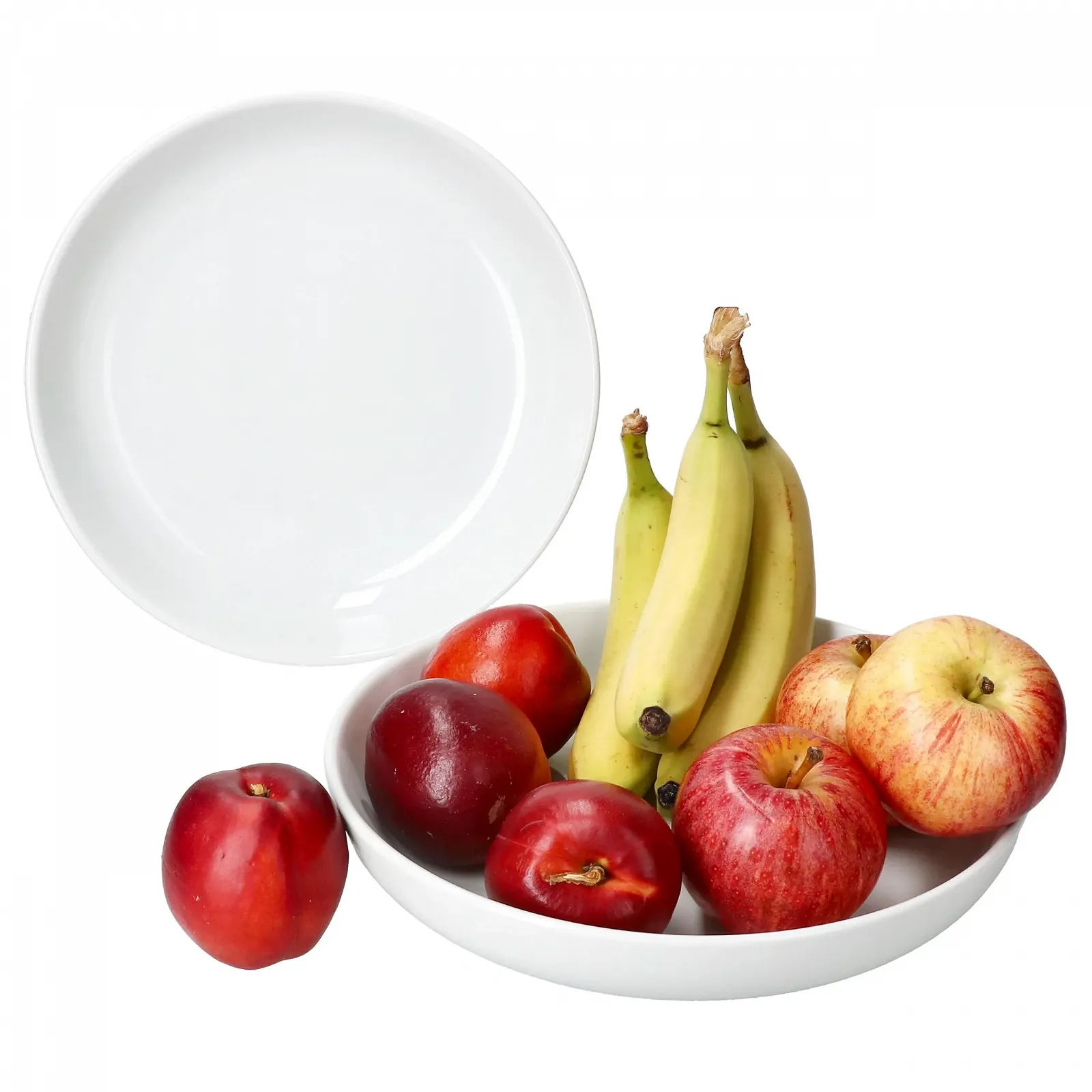 Миска MamboCat Набор из 2 крепких мисок, диаметр 25 см, 1 литр, белая, фото №1