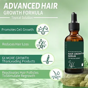 Средство для роста волос 60 мл, ускоряющее рост волос, укрепляющее волосы, сыворотка для роста волос, реактивирует уменьшенные фолликулы synthetic.ua - Фото 1