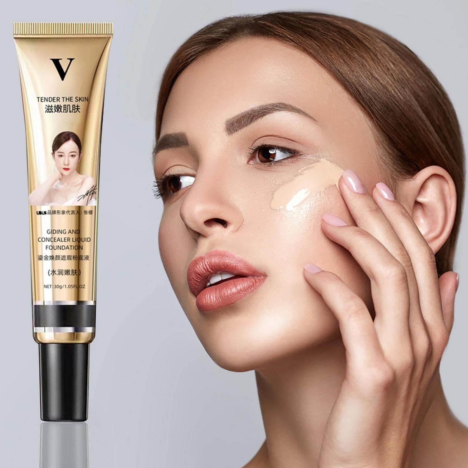 Флюїд VokkrV Full Coverage 2022 Formula Liquid Foundation 30 г Matte (02# Зволожуючий), фото №4