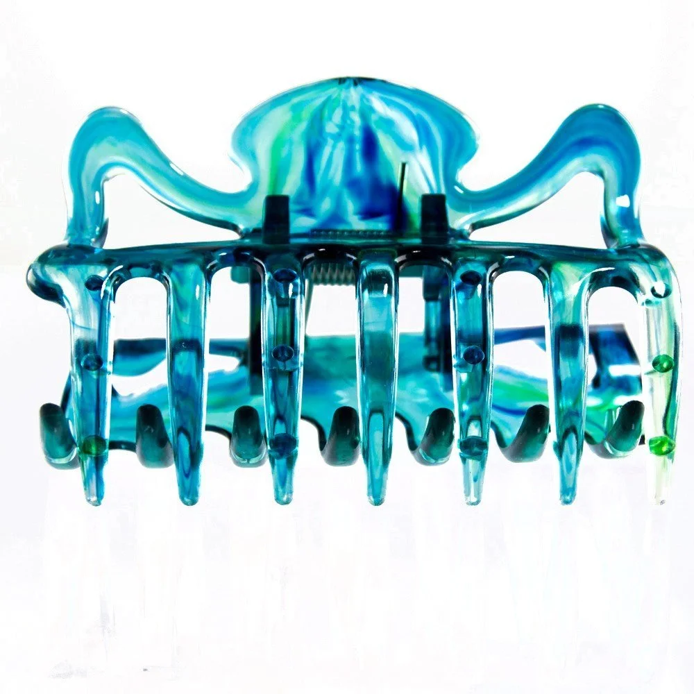 Заколка для волос Welovebeads большая 9 см Ocean Blue, сделано в Германии, фото №1