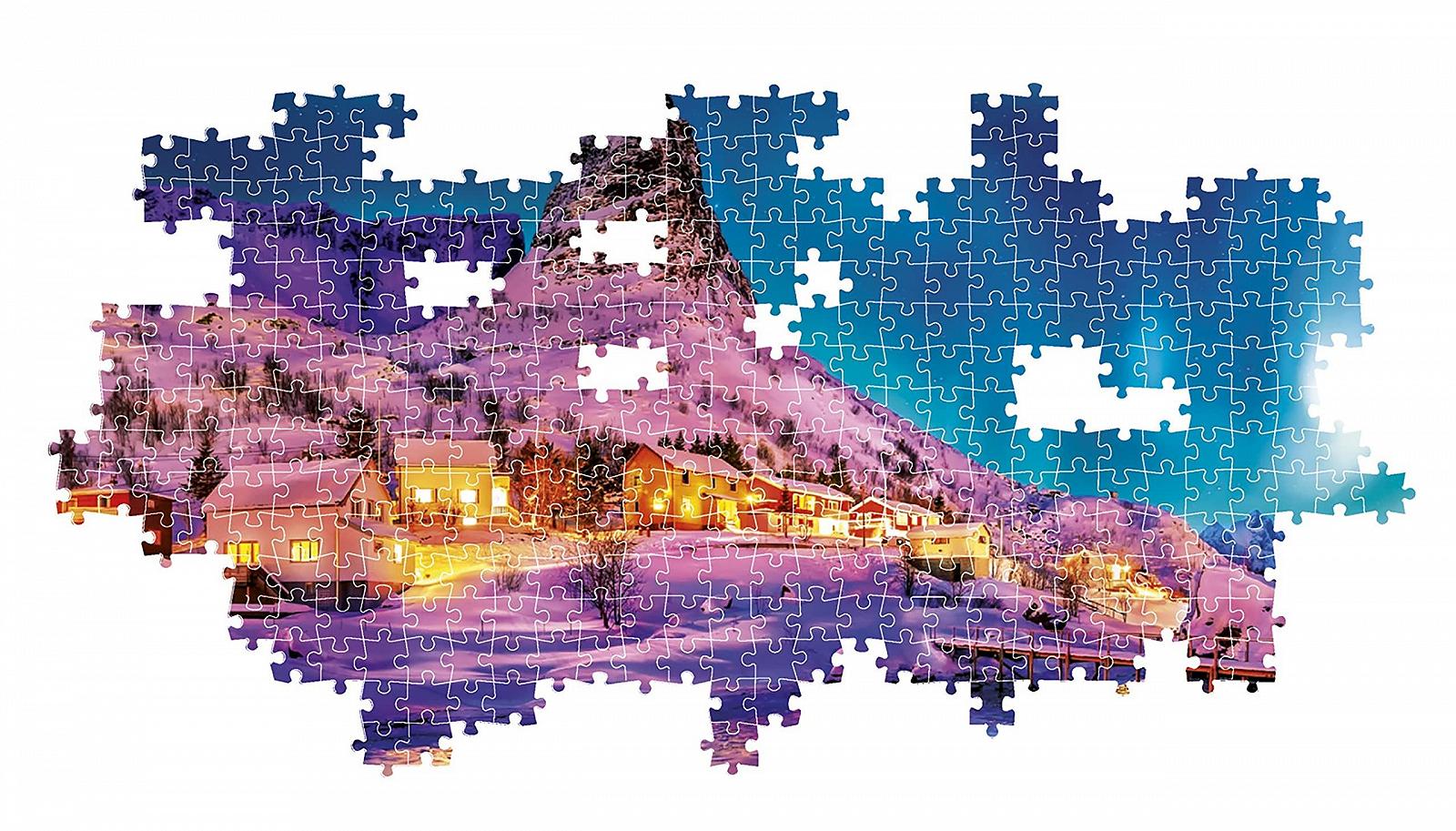 Пазл Clementoni Collection Panorama 39747 Барвиста ніч над Лофотенськими островами 1000 елементів, фото №5