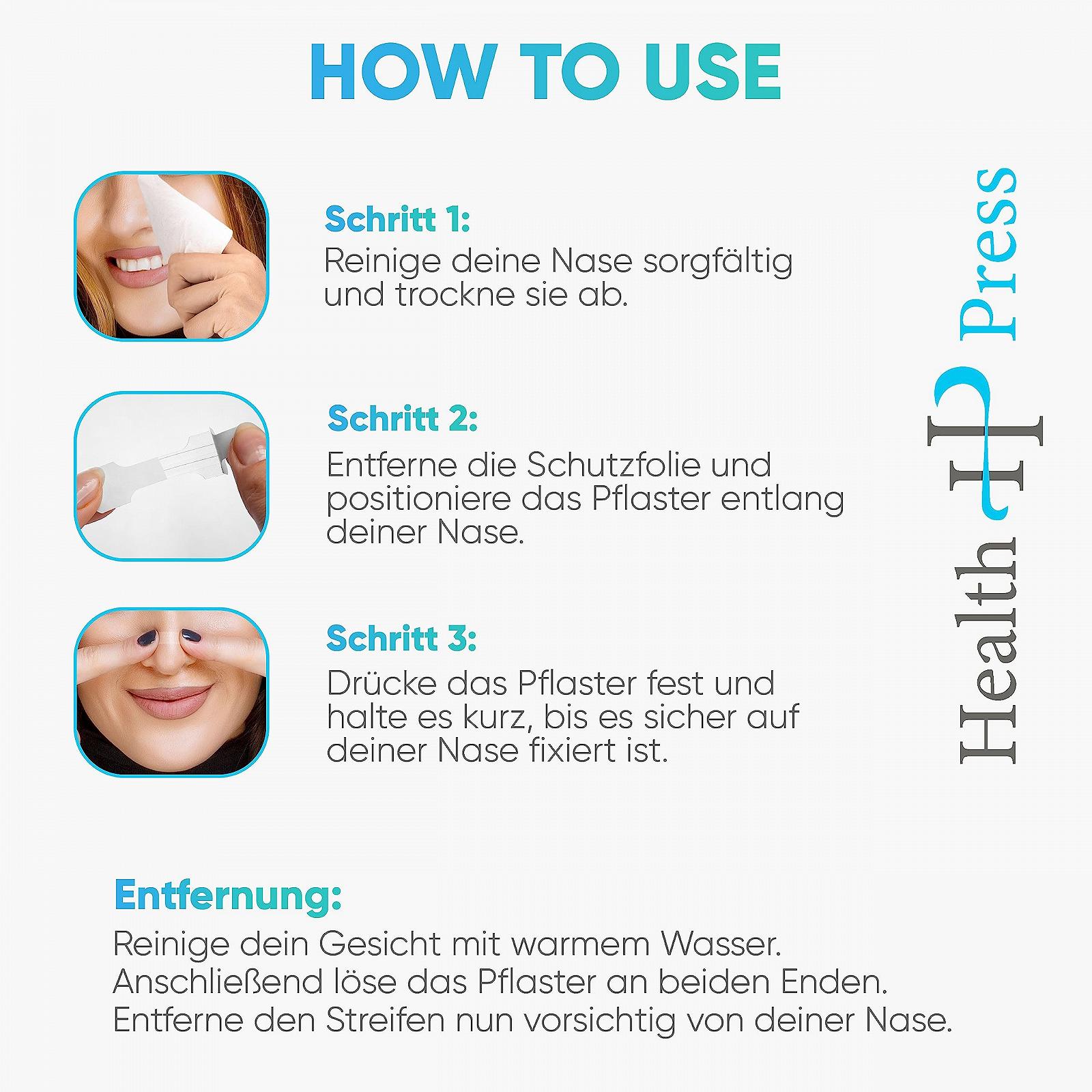 Пластирі для носа Health Press 50 прозорих смужок для носа для полегшення дихання під час сну та занять спортом, фото №6 Пластирі для носа Health Press 50 прозорих смужок для носа для полегшення дихання під час сну та занять спортом, фото №6