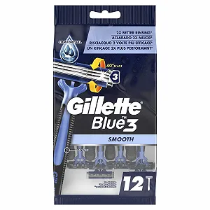 Одноразовые бритвы Gillette Blue 3 Smooth 12 шт. - Фото 1