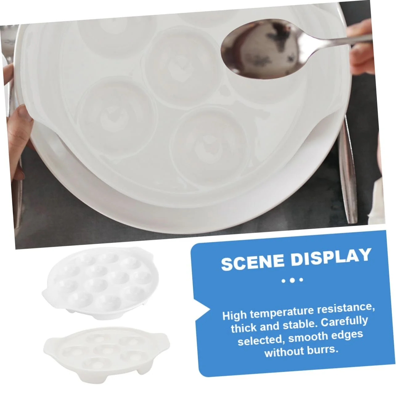 Керамическая форма для запекания улиток 2 штуки термостойкая нескользящая с ручками белая, фото №7 Керамическая форма для запекания улиток 2 штуки термостойкая нескользящая с ручками белая, фото №7