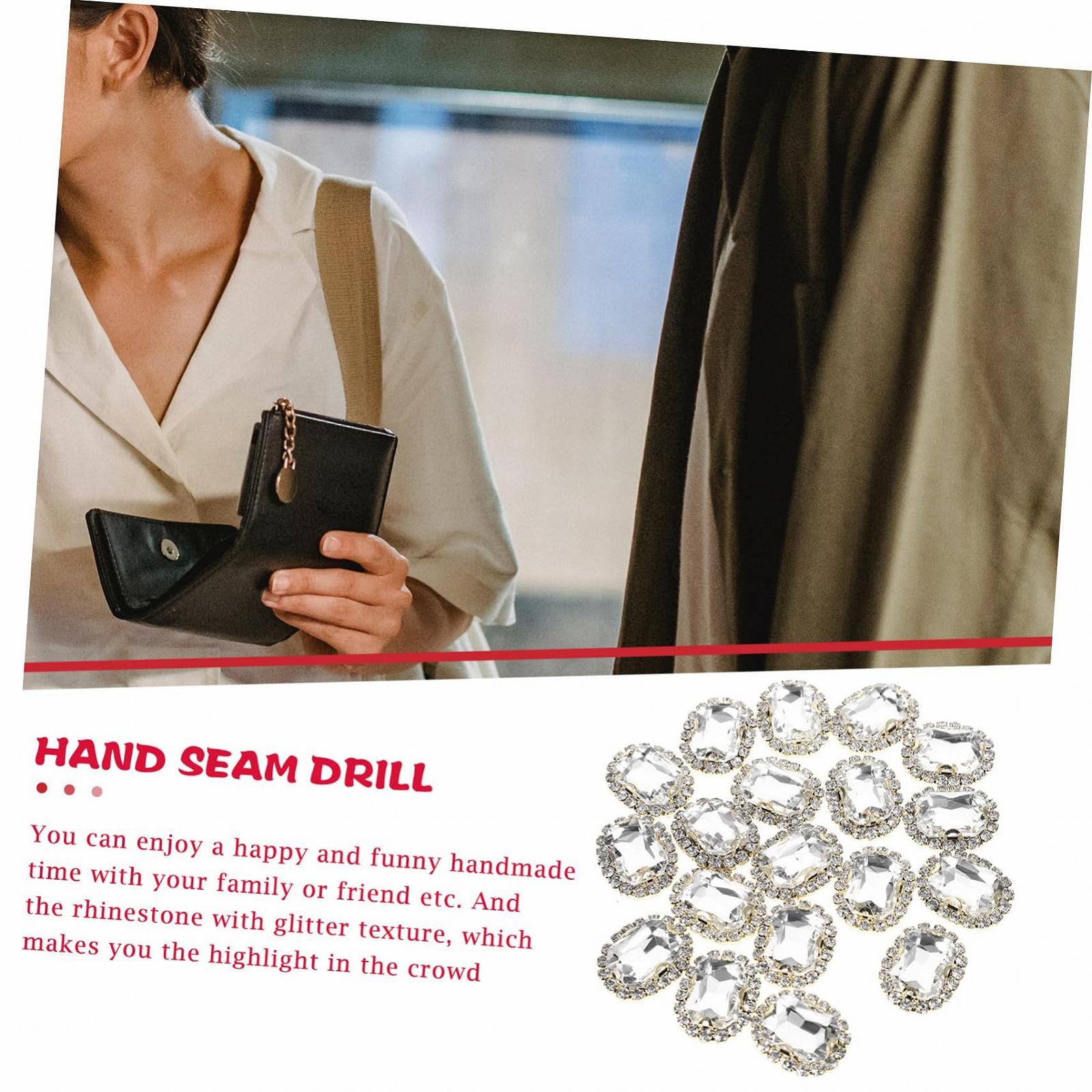 Стразы Простые Золотые Блестящие Стразы для ногтей Белая Медь, 20 шт, фото №7