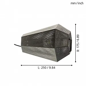 Настільна лампа EGLO Chiavica Industrial Vintage сталева нікель-чорна E27 synthetic.ua - Фото 1