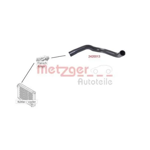 Шланг радіатора METZGER 2420013 для MINI зверху справа, фото №2