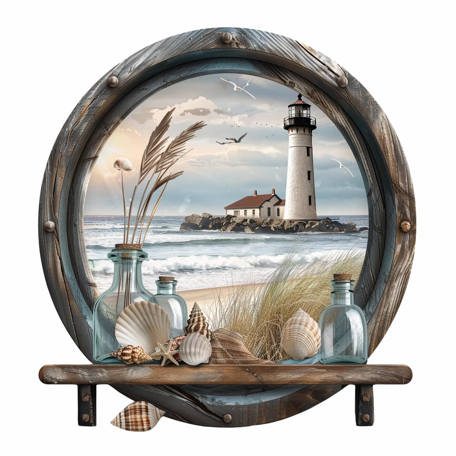 Наклейка на стіну GRAZDesign Морська для ванної вікна океан самоклеюча плівка 43 x 40 см різнокольорова, фото №2 Наклейка на стіну GRAZDesign Морська для ванної вікна океан самоклеюча плівка 43 x 40 см різнокольорова, фото №2