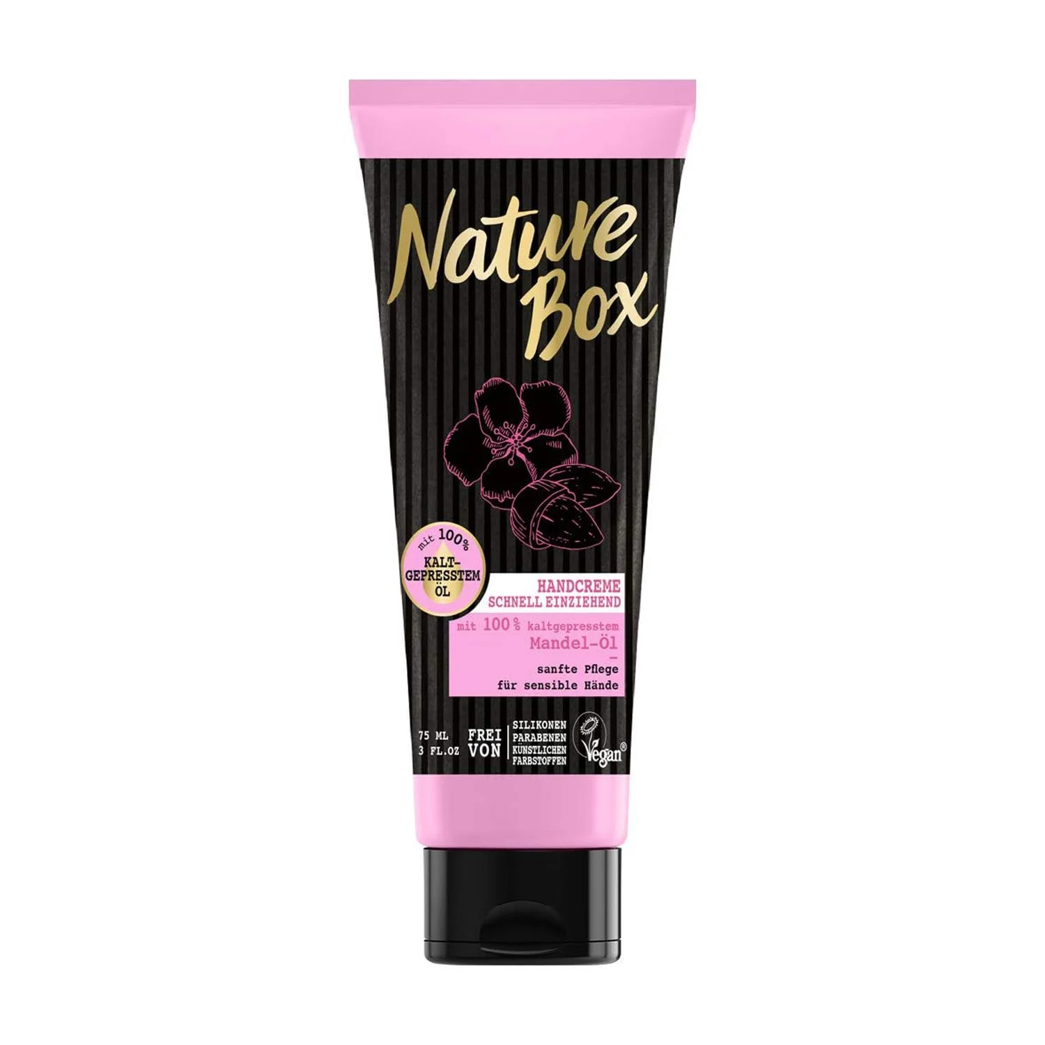Крем для рук Nature Box Gentle Care з мигдалевою олією холодного віджиму 75 мл (3 шт), фото №1