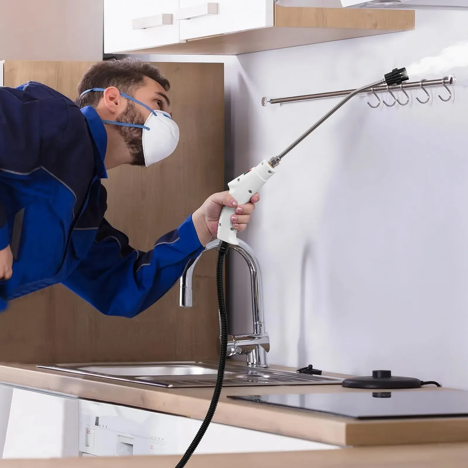 Пароочисник Handheld 2500 Вт 3 бар 9 режимів 1.2 л Білий, фото №9