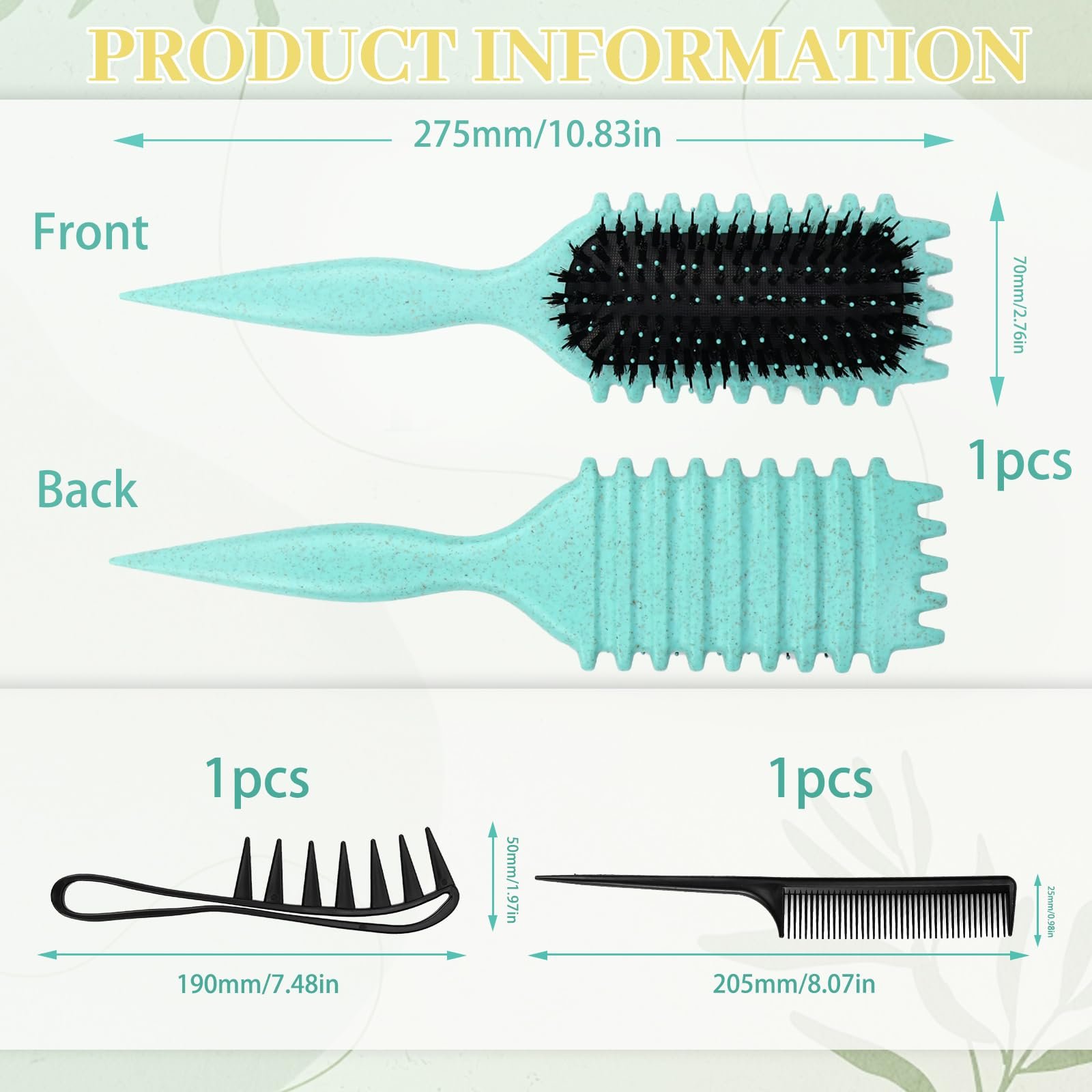Щітка для волосся Curl Brand Серія Bounce Curly Define Curling Brush Detangler Brush Define Styling Brush для розплутування, надання форми та визначення для жінок і чоловіків, фото №3