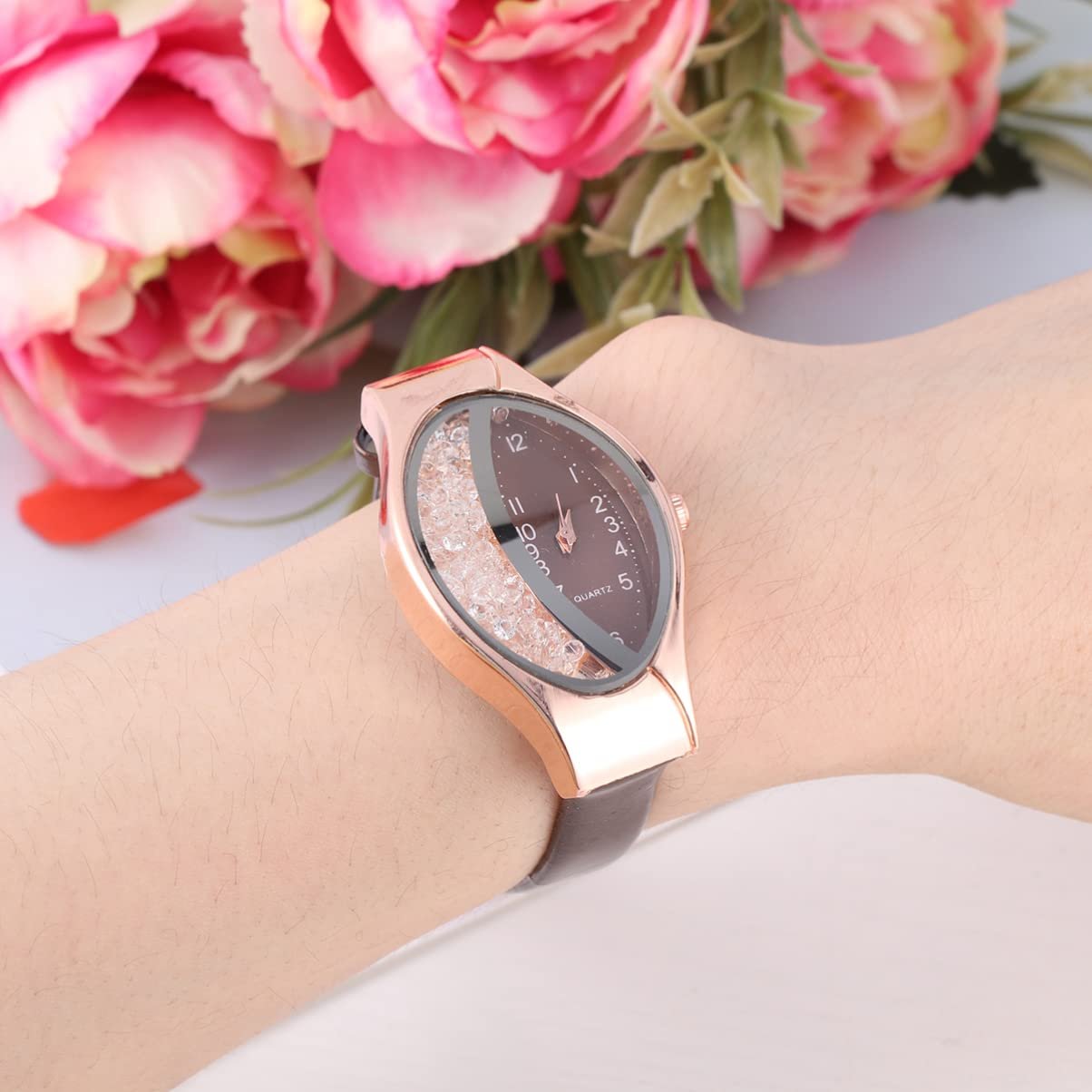 Кварцевые часы LIFKOME Женские Коричневый, коричневый, Ремешок, фото №5 Кварцевые часы LIFKOME Женские Коричневый, коричневый, Ремешок, фото №5