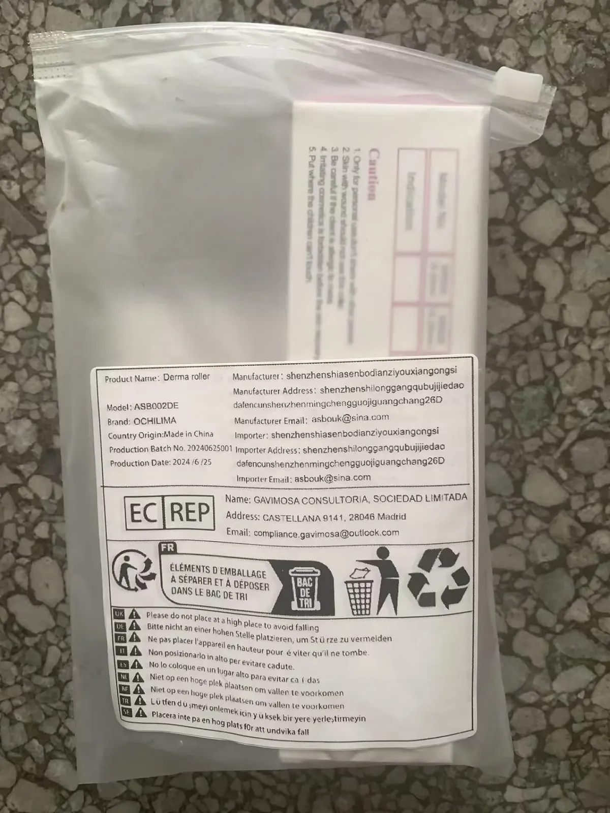 Дермаролер Ochilima AG540 титановий мікроголковий 0.5 мм з чохлом для догляду за обличчям та шкірою, фото №2