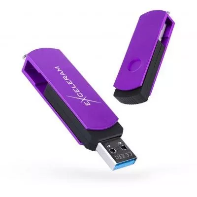 USB флеш-накопитель Exceleram 64GB P2 Series Grape/Black USB 3.1 Gen 1 EXP2U3GPB64, фото №1