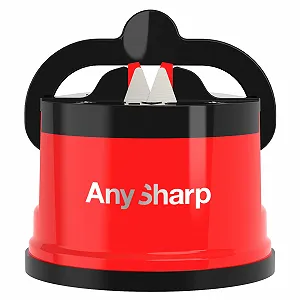 Точилка для ножів AnySharp PowerGrip Компактна Червоний - Фото 1