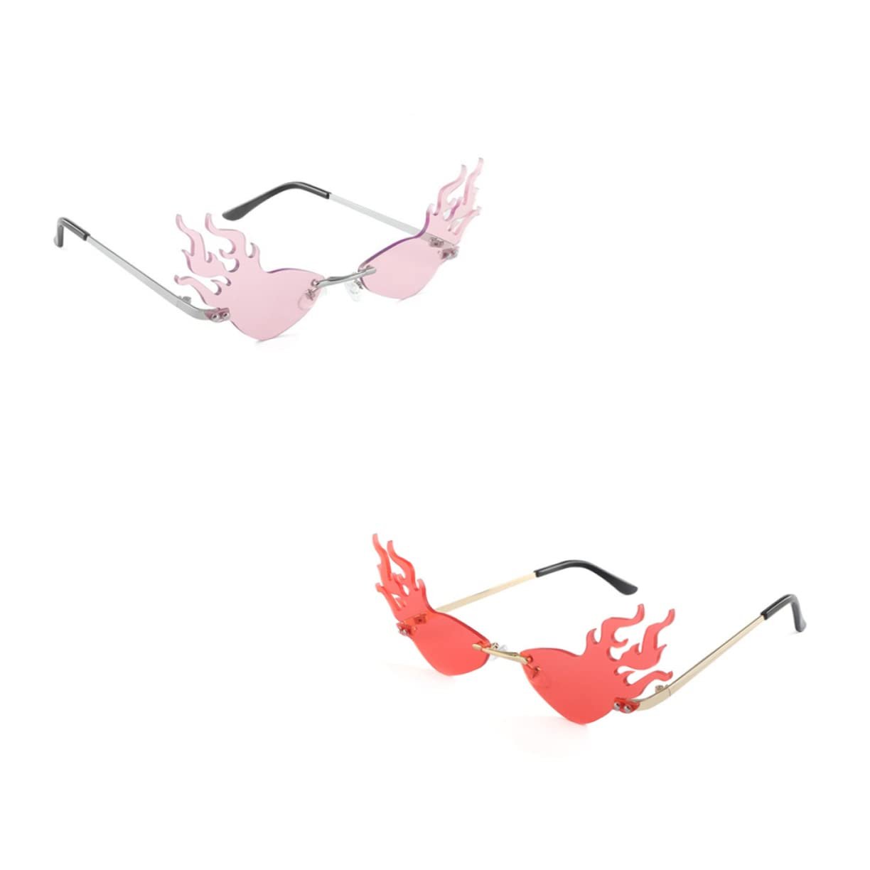 Солнцезащитные очки PACKOVE Ретро Пламя Розовый, фото №3