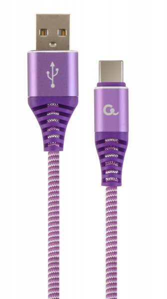 Кабель Cablexpert CC-USB2B-AMCM-2M-PW, USB 2.0 A-тато/Type-C тато 2,0 м, фото №1