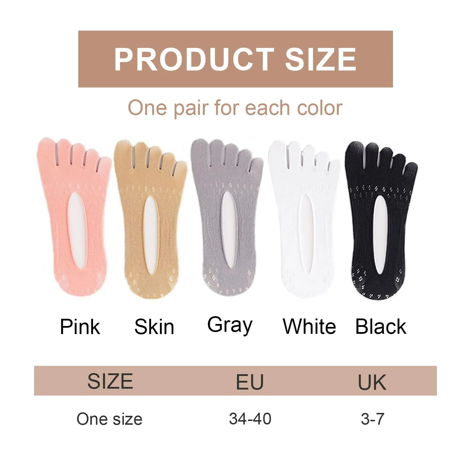 Шкарпетки з п'ятьма пальцями Multicolour, 5 пар, фото №6 Шкарпетки з п'ятьма пальцями Multicolour, 5 пар, фото №6