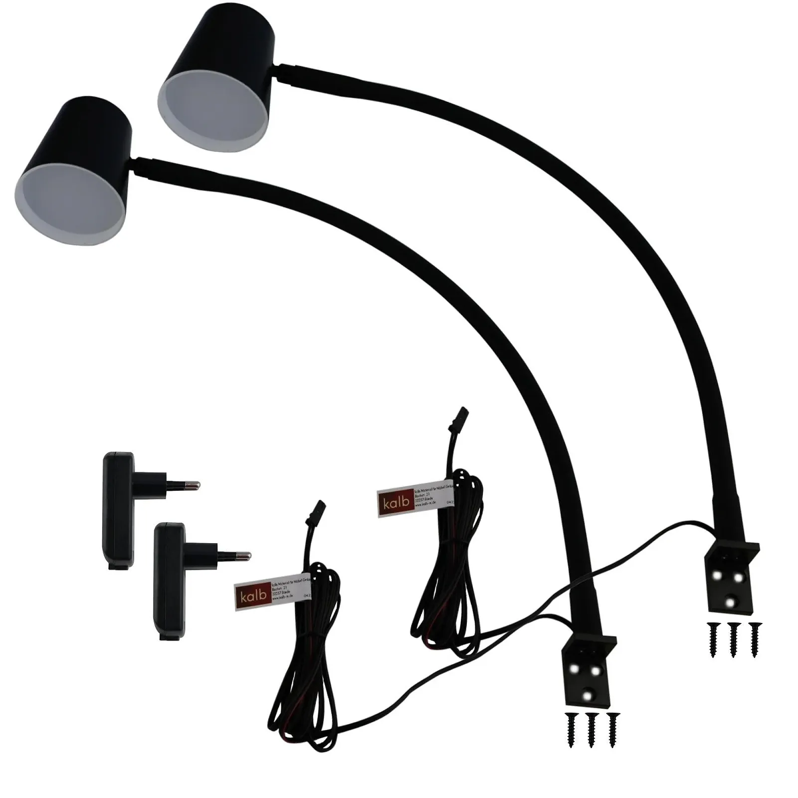 Настільна лампа Calf LED Bed Light гнучка Black набір 2 шт., фото №7