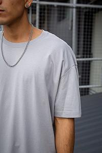 Оверсайз Футболка Without Great Light Gray synthetic.ua - Фото 1