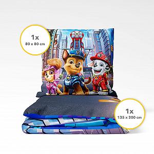 Постільна білизна Träumschön Paw Patrol Chase Mighty Pups 135 x 200 cm 80 x 80 cm The Cinema Film 100% бавовна synthetic.ua - Фото 1