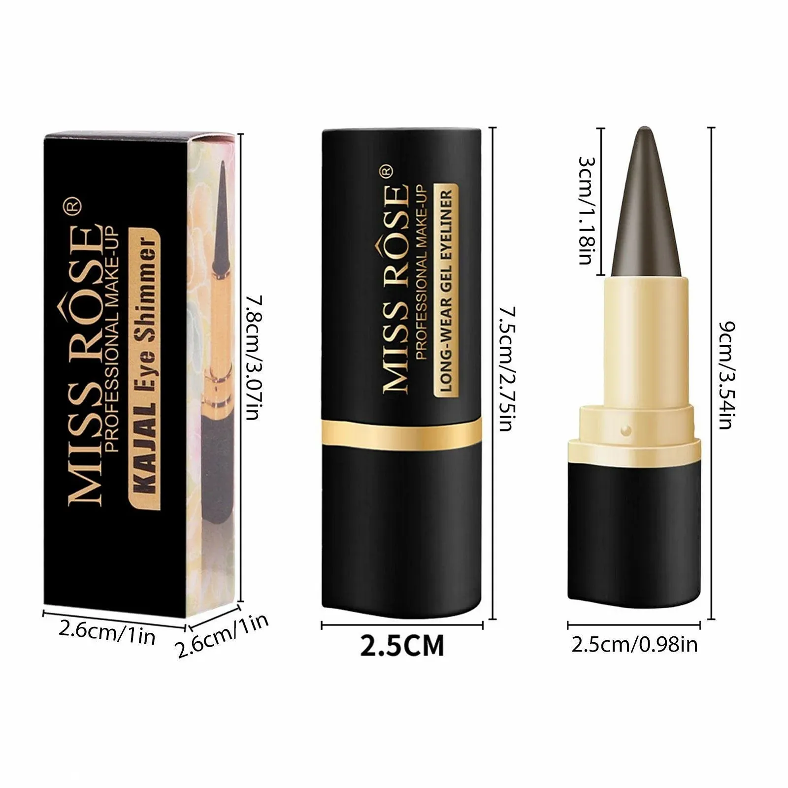 Подводка для глаз Niktule Matte Quick-Drying, Твердая, Водостойкая, Выдвижная, Гелевая, фото №6